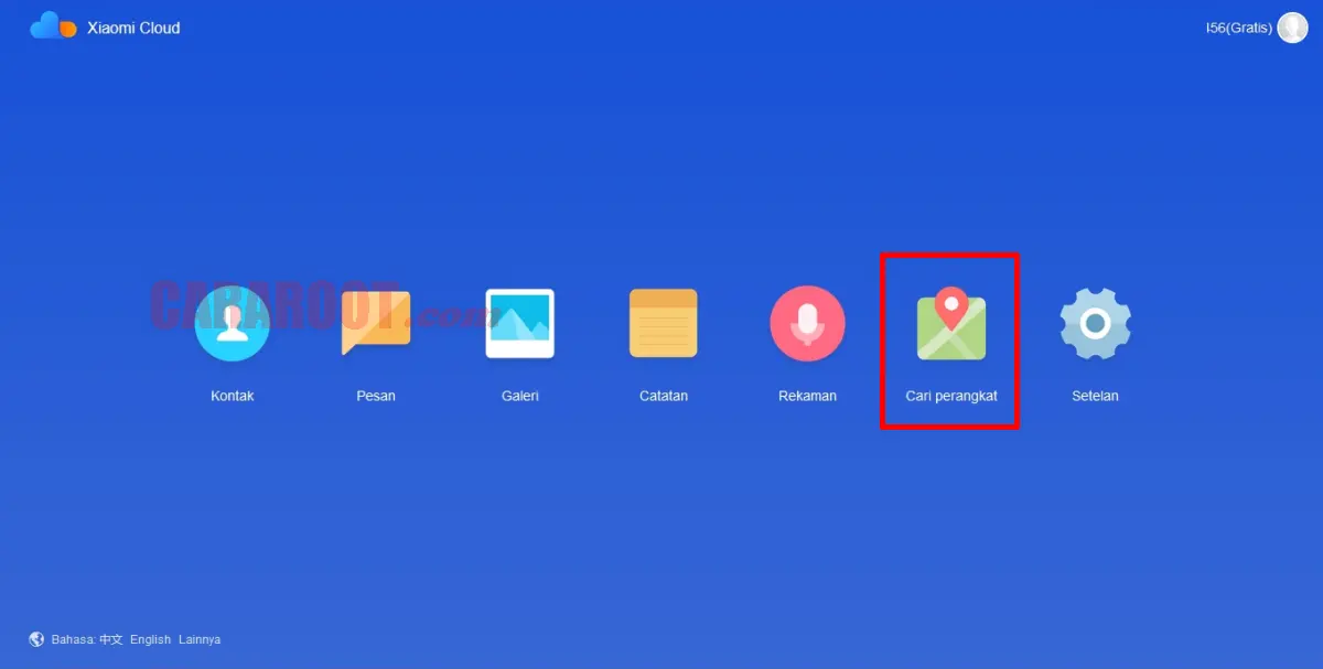 Cari Perangkat MiCloud
