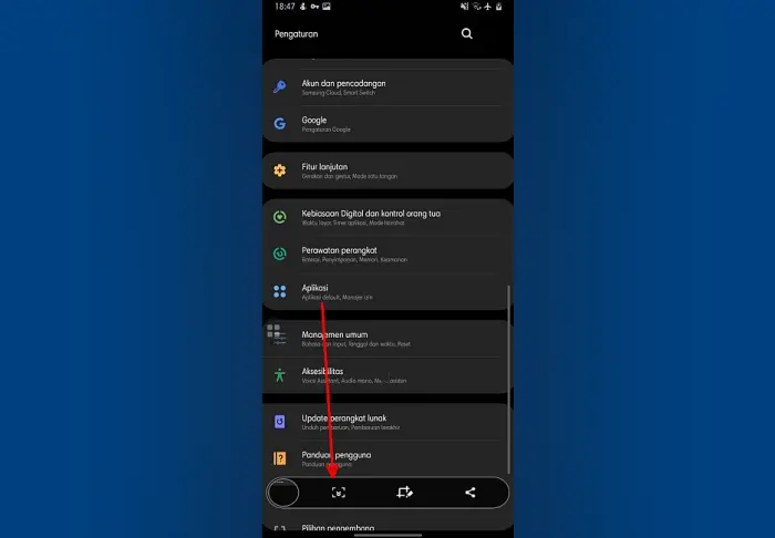 Cara Screenshot Panjang Samsung A22