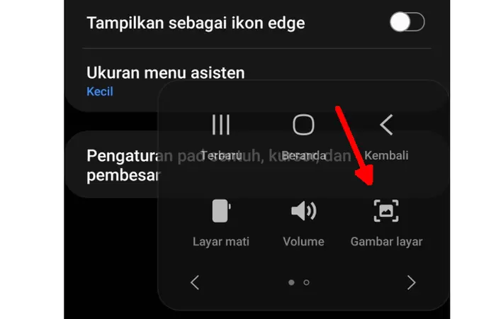 Cara Screenshot Samsung Lewat Menu Asisten