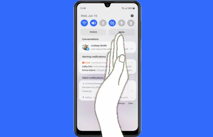 Screenshot Dengan Telapak Tangan Samsung A32