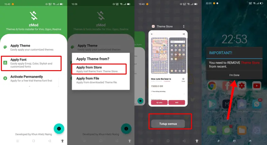Mengubah Font Oppo F5 Menggunakan zMod