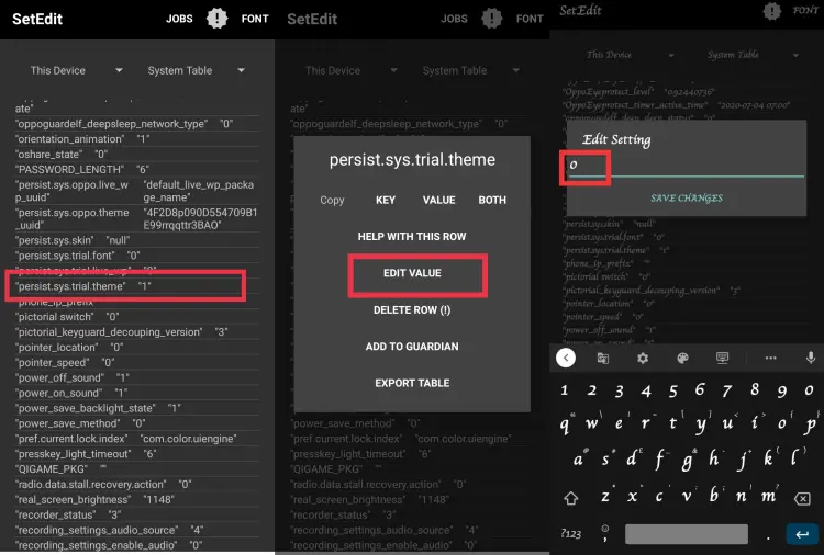 Mengubah Font Uji Coba Oppo F5 Dengan SetEdit