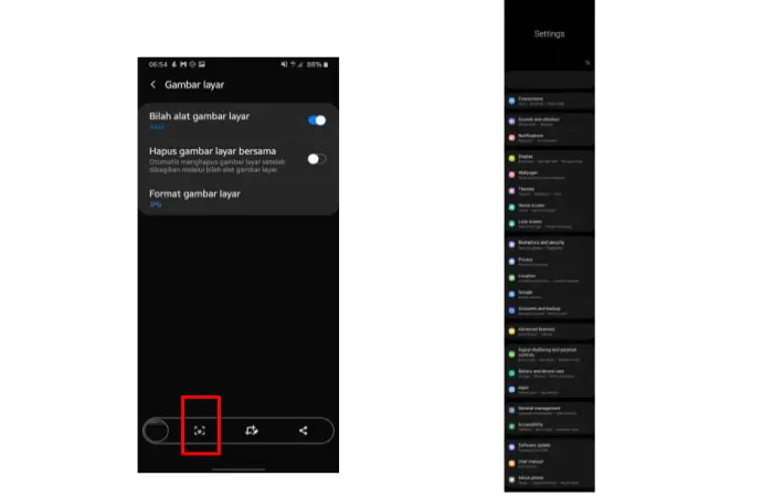 Screenshot Panjang Samsung M02
