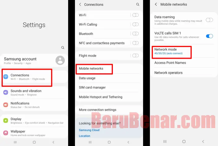Jaringan 4G Samsung A03