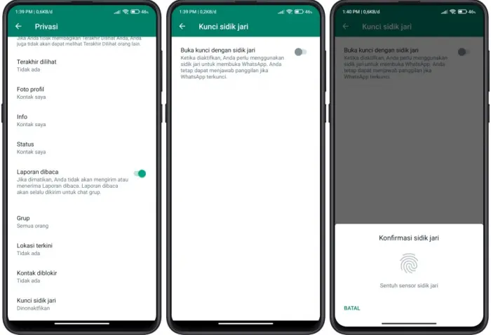 Cara Kunci Whatsapp Dengan Sidik Jari