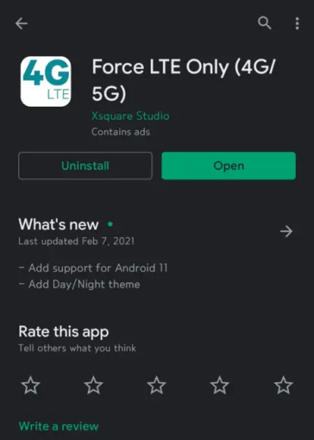 Aplikasi Force LTE Only Vivo