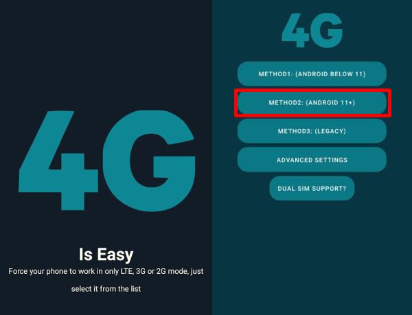 Metode 2 Android 11 Force LTE