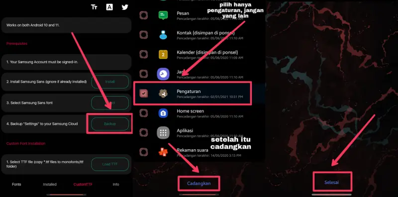 Backup Pengaturan Samsung
