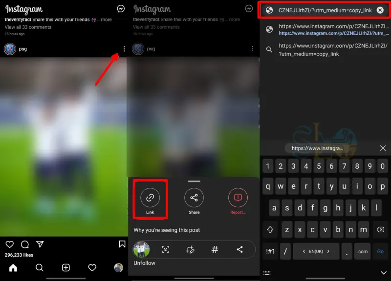 Salin Link Postingan Instagram