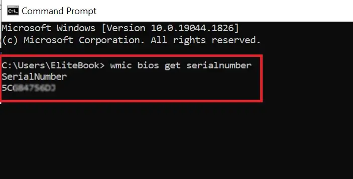 Cek Nomor Seri Dengan Command Prompt