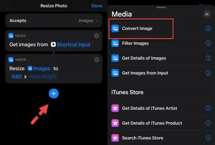 Convert image iPhone