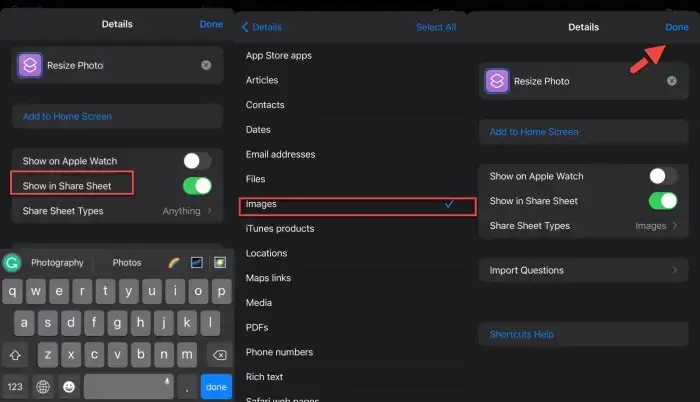 Show in Share Sheet