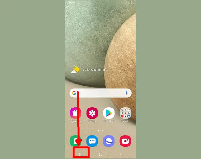 Tombol Recent Apps Samsung A21s
