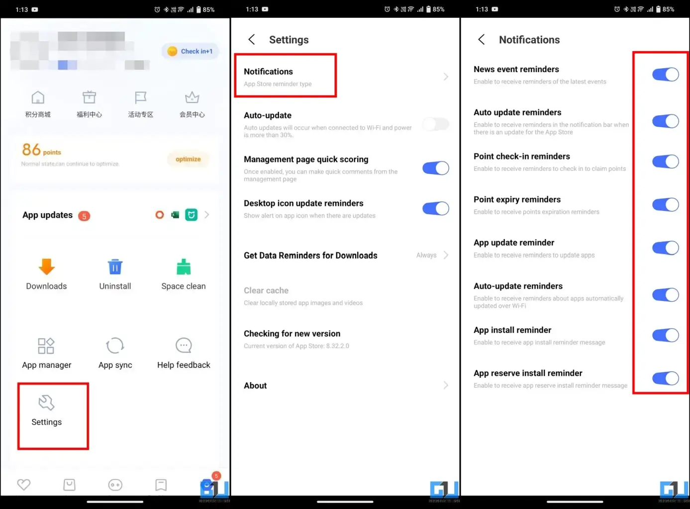 Mematikan Reminder V-Appstore