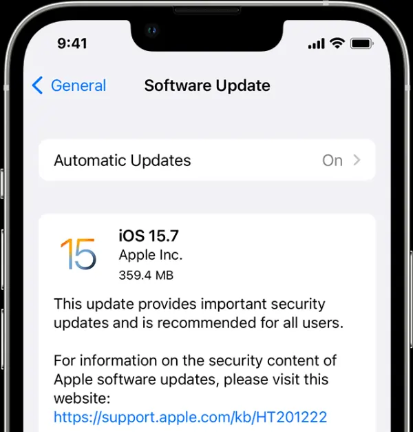 Software Update iPhone