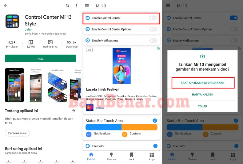 Install Aplikasi Control Center MIUI 13