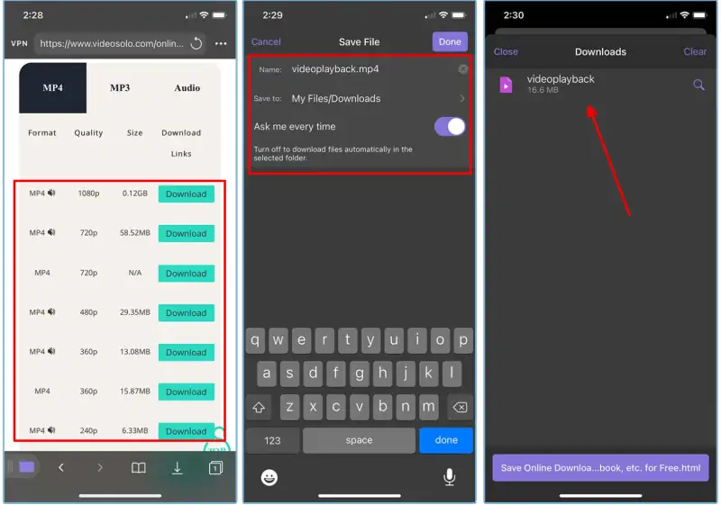 Download Video Youtube via aplikasi Documents