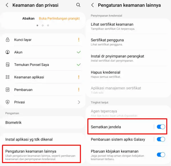 Aktifkan Pin Windows Samsung