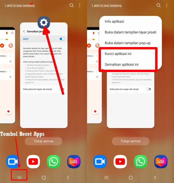 Sematkan Aplikasi atau Pin Windows Samsung