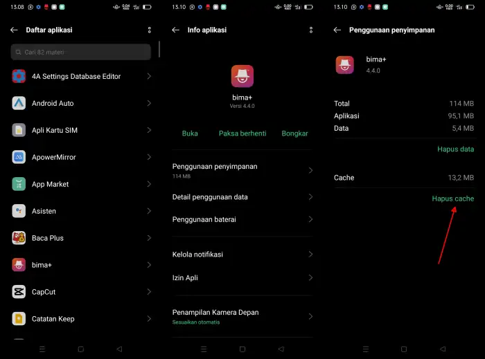 Menghapus Cache Oppo