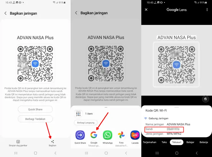 Melihat Password Wifi di Samsung