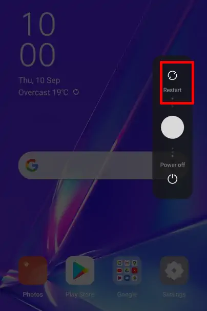 Cara Restart Oppo A15