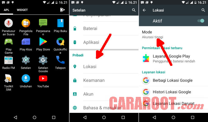 GPS Mode Akurasi Tinggi
