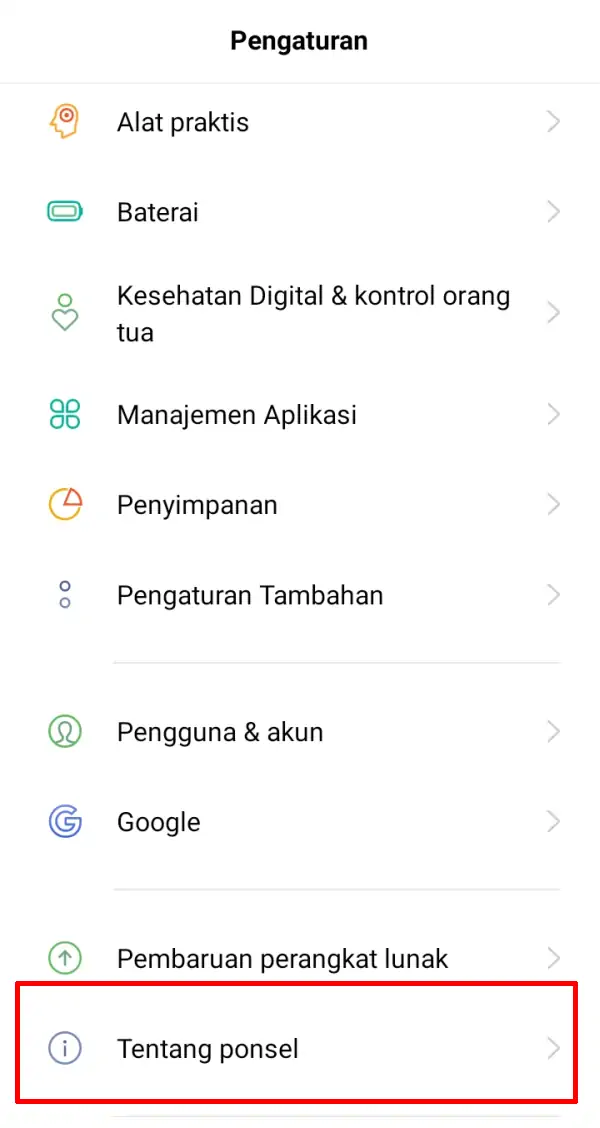 Masuk Ke Pengaturan Oppo