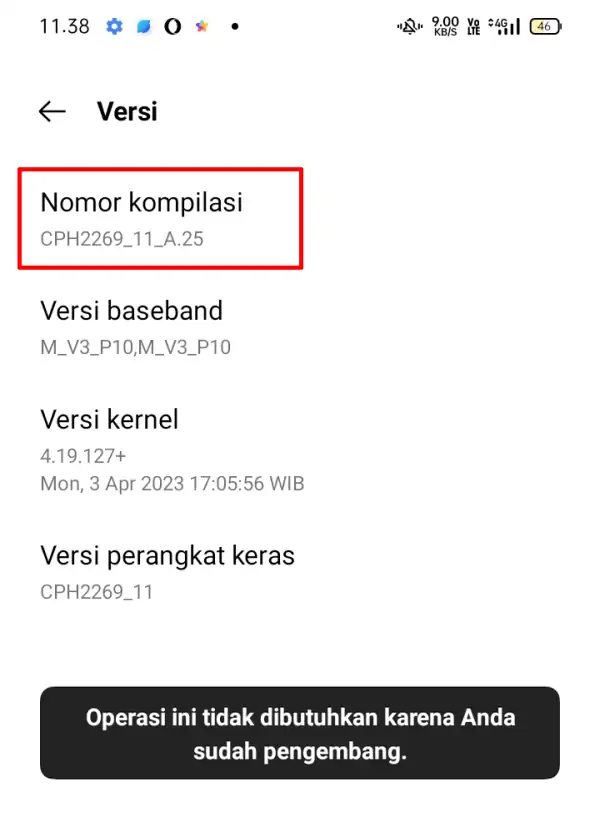 Tap Nomor Kompilasi