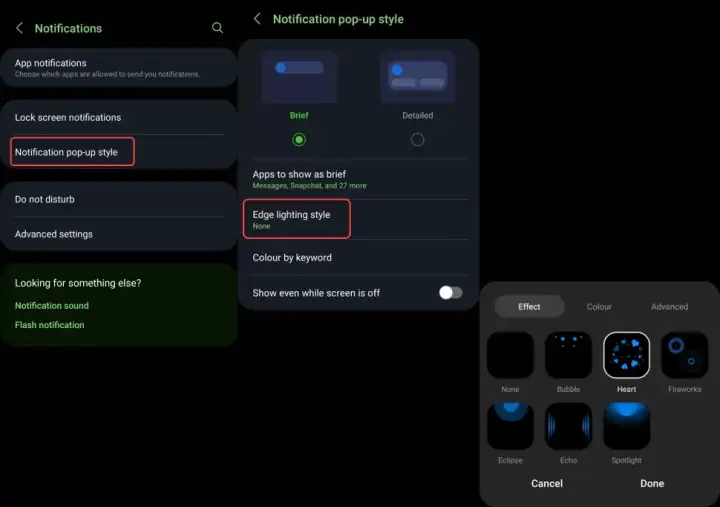 Cara Mengaktifkan Edge Lighting di HP Samsung