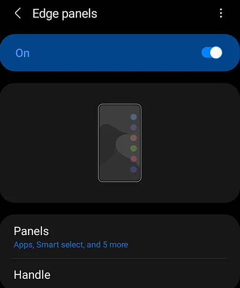 Screenshot Dengan Edge Panel