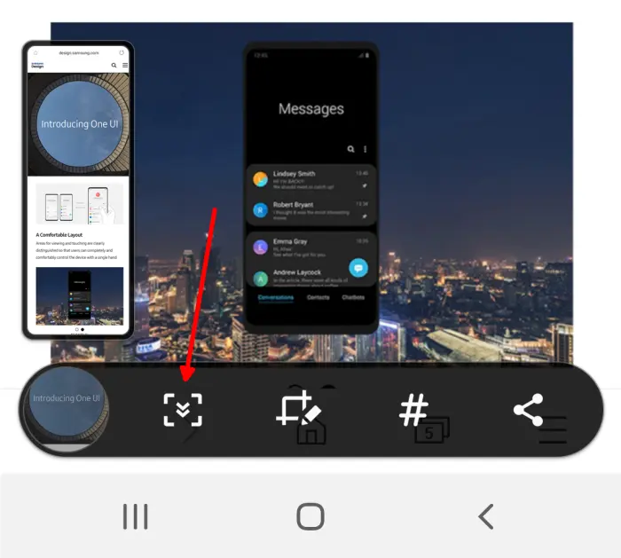 screenshot panjang samsung a53