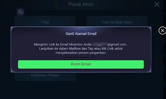 Mengganti Email Akun Moonton Mobile Legends Di Original Server