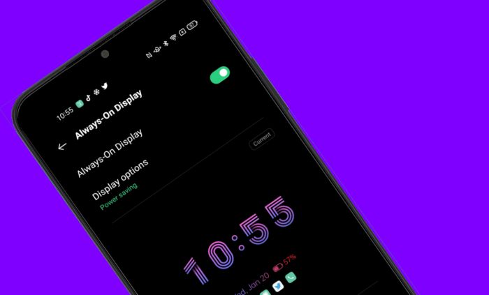 Cara Mengaktifkan AOD di HP Oppo