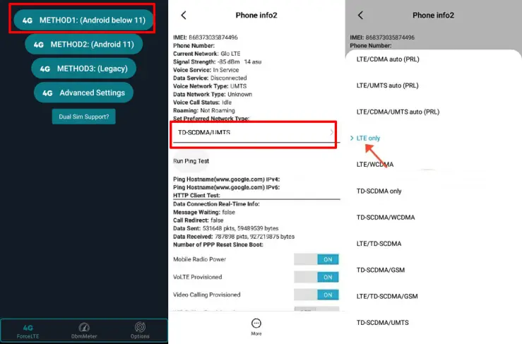 Force LTE Only Redmi Note 11