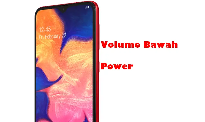 Screenshot Samsung A10 Kombinasi Tombol